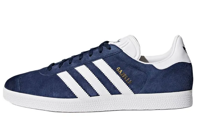 Adidas Originals Gazelle Lace Up Abrasion Resistant Low top Skateboard Shoes Men's Blue White