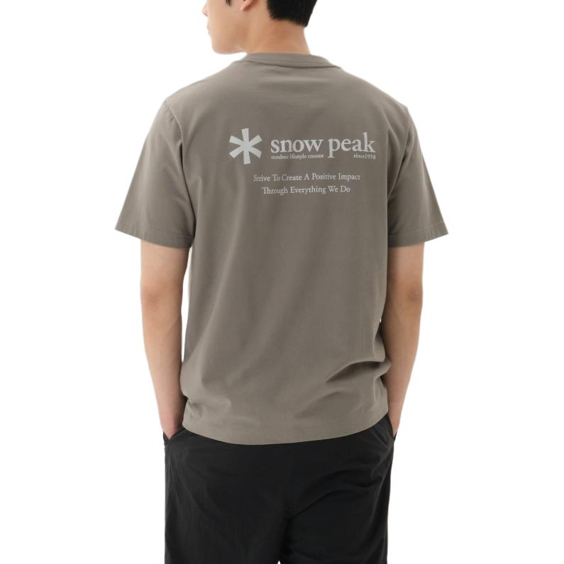 Мужская футболка snow peak T (серые оттенки) — фото 4
