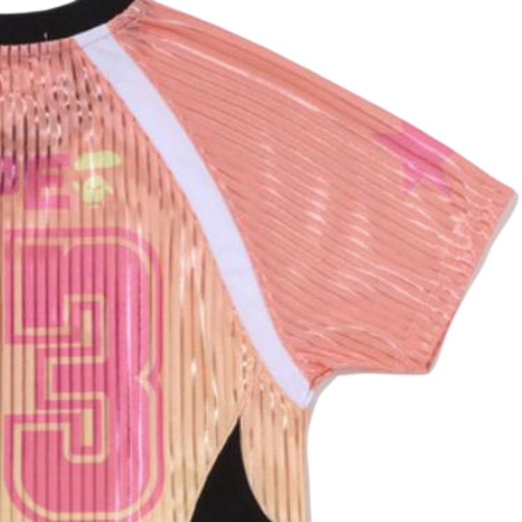 Женская футболка A BATHING APE A BATHING APE SS26 (красно-белый) — фото 9