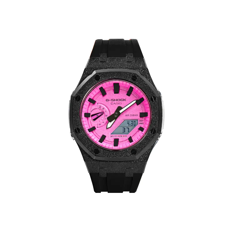 CASIO Custom Collection Quartz Movement Rubber Strap Watch Unisex Black Dial