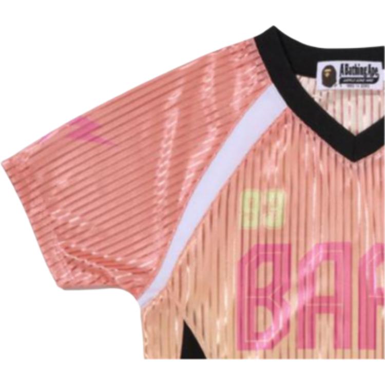 Женская футболка A BATHING APE A BATHING APE SS26 (красно-белый) — фото 10
