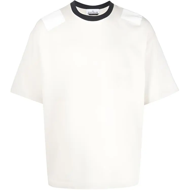 STONE ISLAND T-Shirts Men's White Crew Neck Moderate