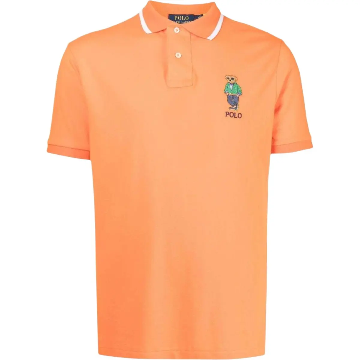 Polo Ralph Lauren Polo Bear SS22 Polo Shirt Custom Slim Fit Men's Orange