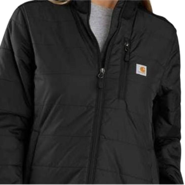 Женская куртка Carhartt 105912 LIGHTWEIGHT PUFFER JACKET-RELAXED FIT logo 2 (черная) — фото 4