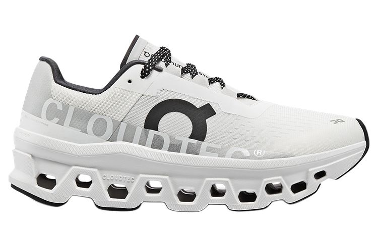 On Cloudmonster Fabric Low top Casual Running Shoes Women's Undyed White