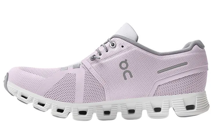 On Cloud 5 Mesh Breathable Lightweight Low top Casual Shoes Women's Lily Pink Mist White