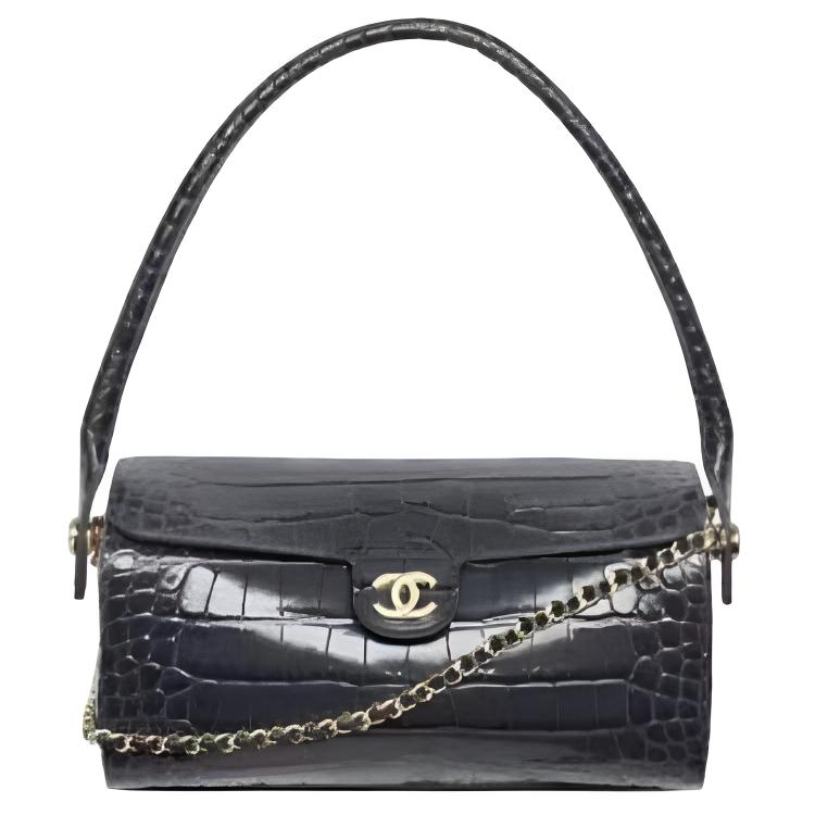 Женская сумка Chanel CHANEL 26A C Logo (темно-синяя)