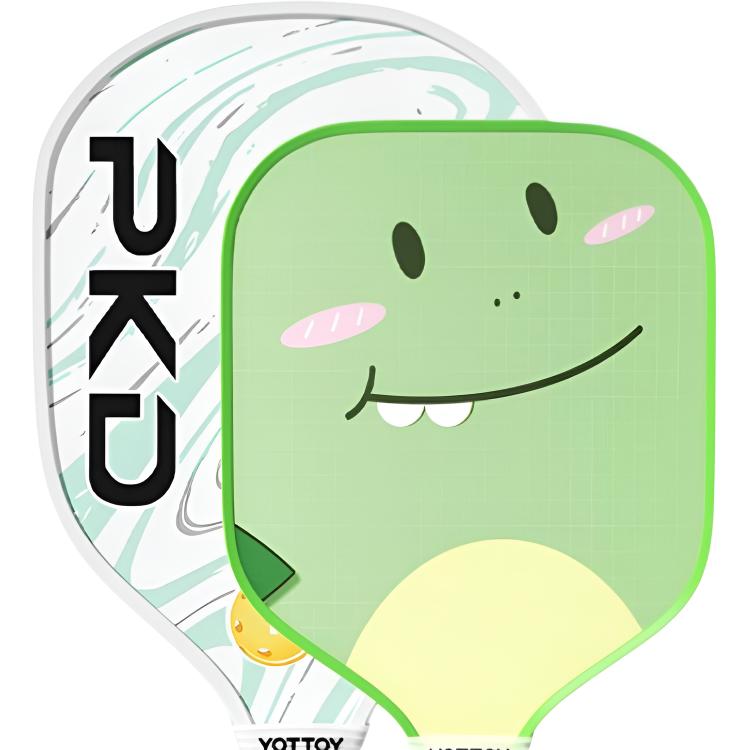 YOTTOY Pickleball Paddles Unisex Iridescent White+Dinosaur Green