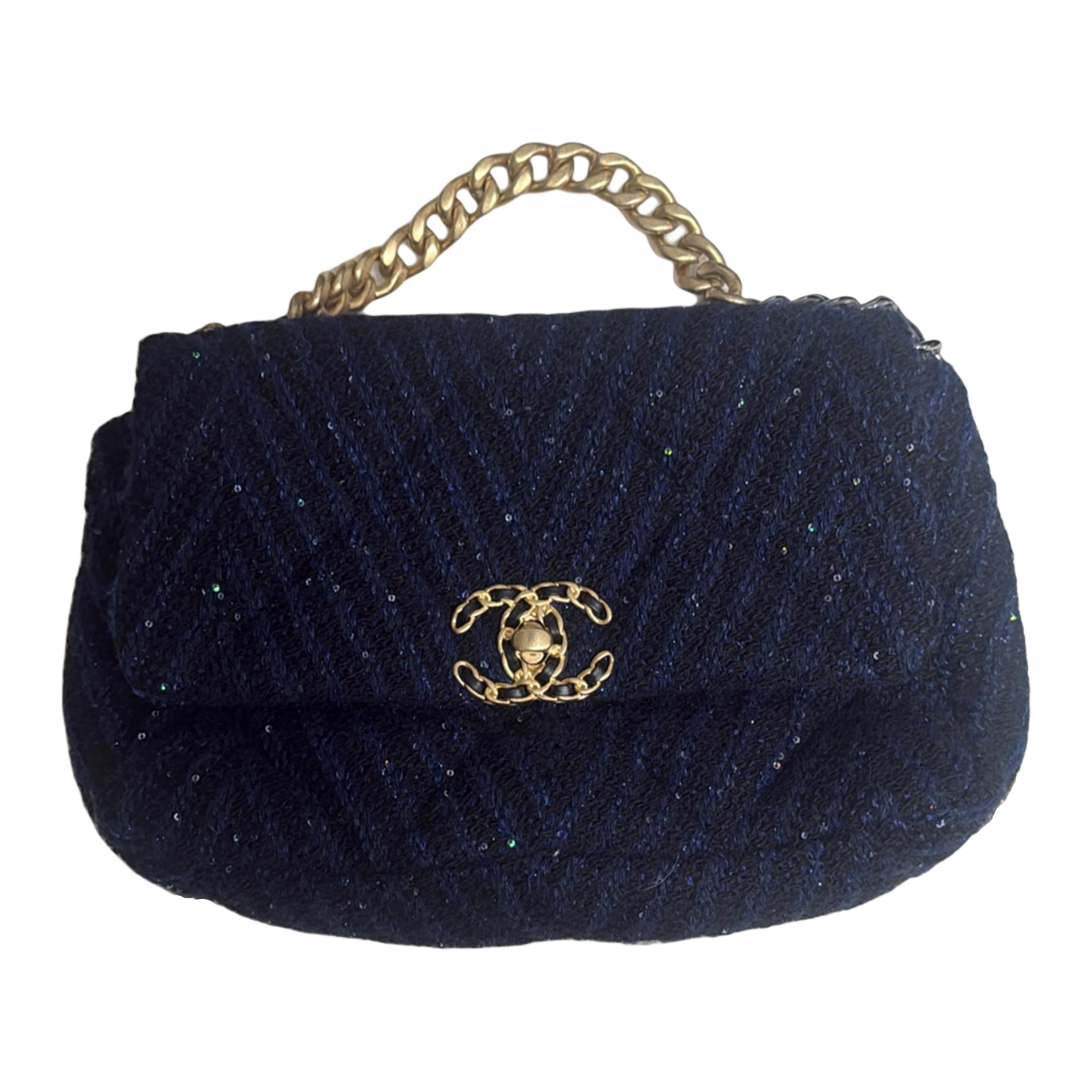 Сумка Chanel CHANEL 19Bag (темно-синяя)