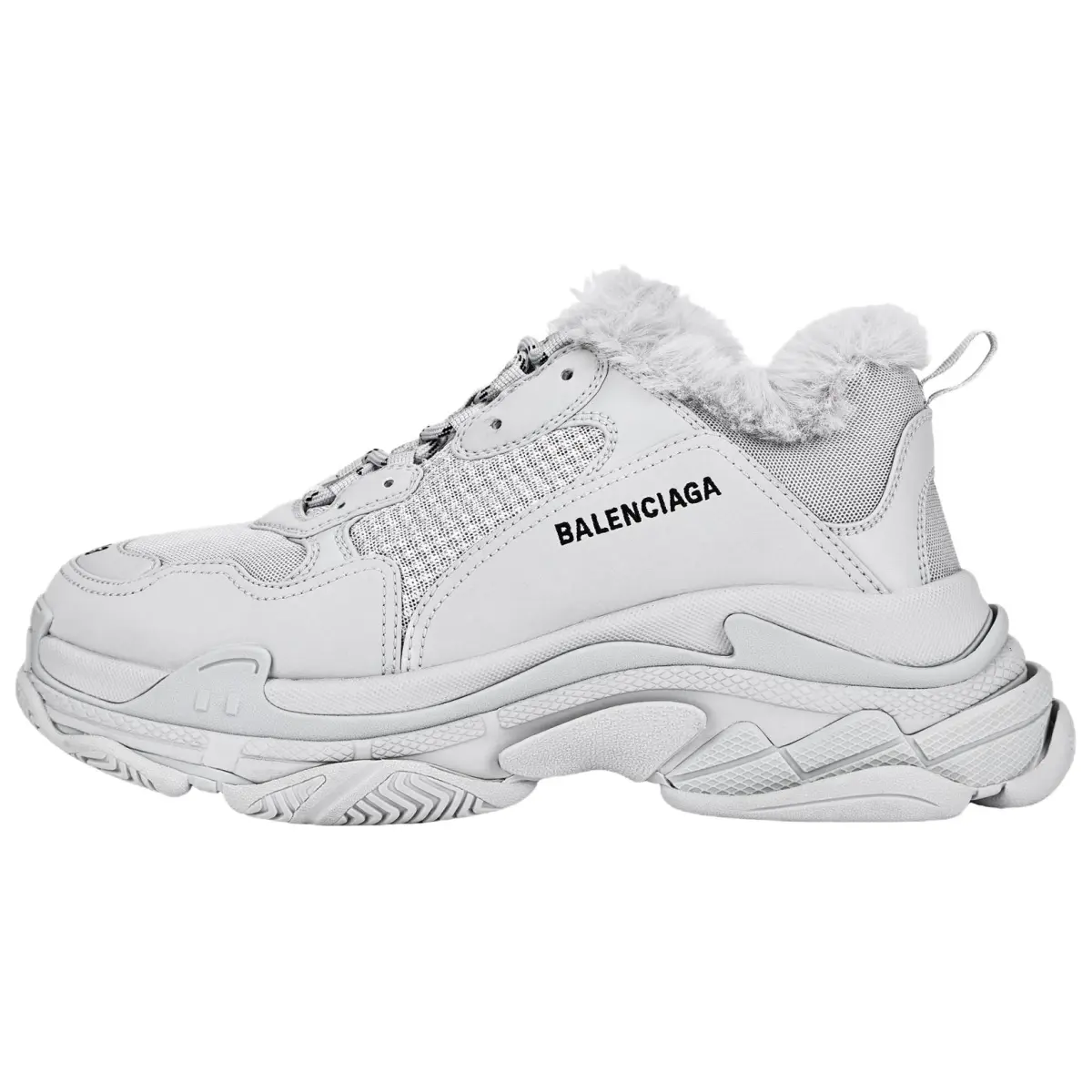 Balenciaga Triple S Low top Chunky Sneakers Men's Gray