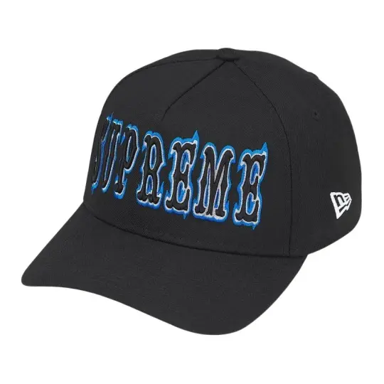 Supreme Gothic Outline Adjustable New Era 59Fifty Fitted Cap Black