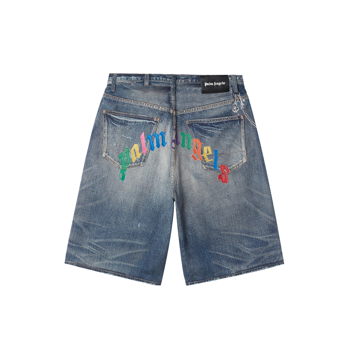 Шорты PALM ANGELS SS26 Logo (синие)