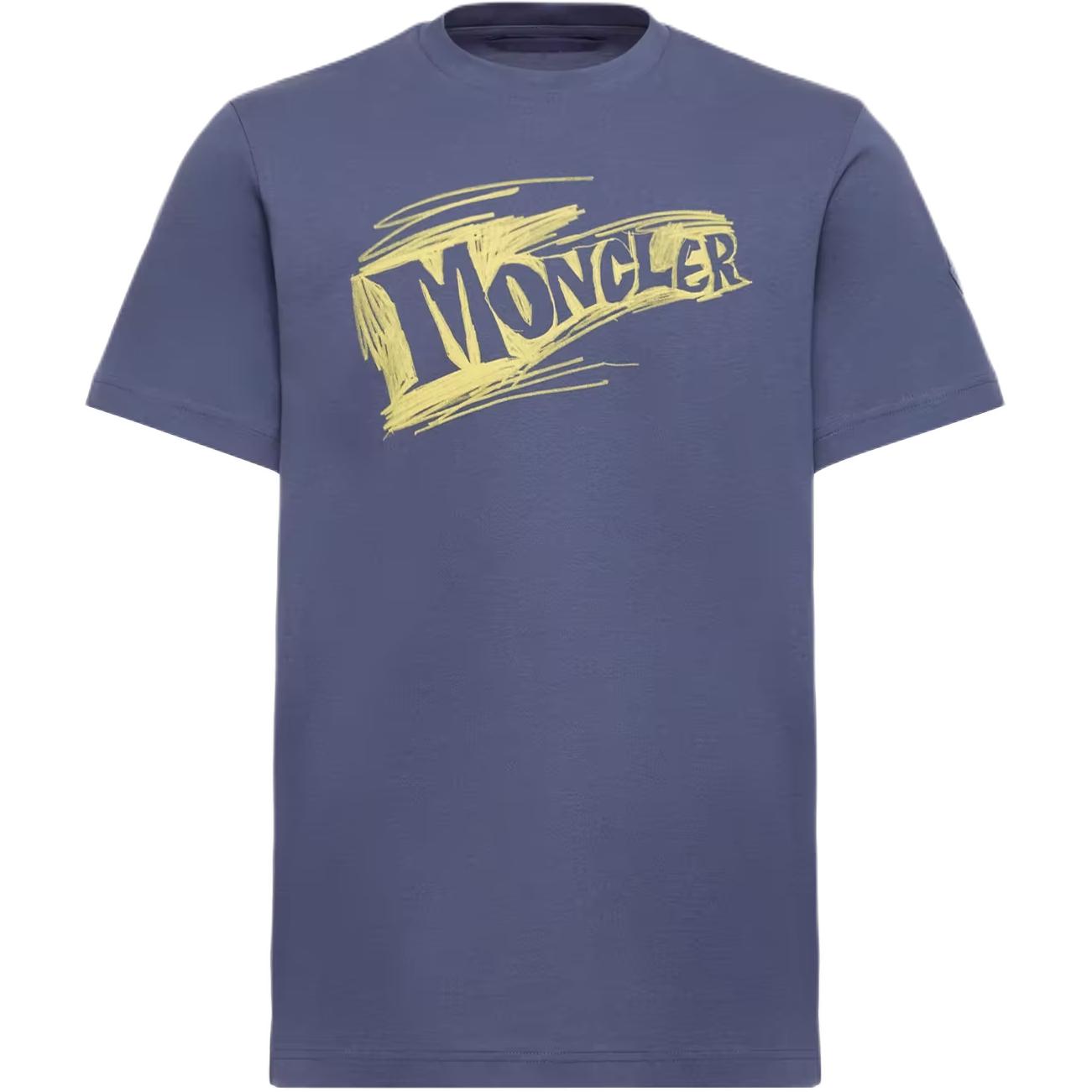 Мужская футболка Moncler Sketch Logo (белая)
