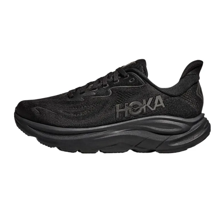 HOKA ONE ONE CLIFTON 10 Breathable Low top EVA Midsole, Rubber Outsole Casual City Commuting Running Shoes Men's Black