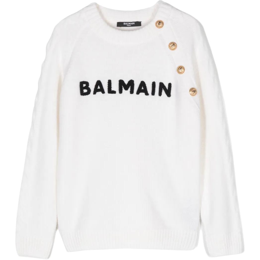 Детский свитер BALMAIN (белый)