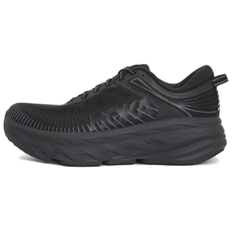 HOKA ONE ONE Bondi 7 Mesh Low top Trail Running City Commuting Running Shoes Unisex Black