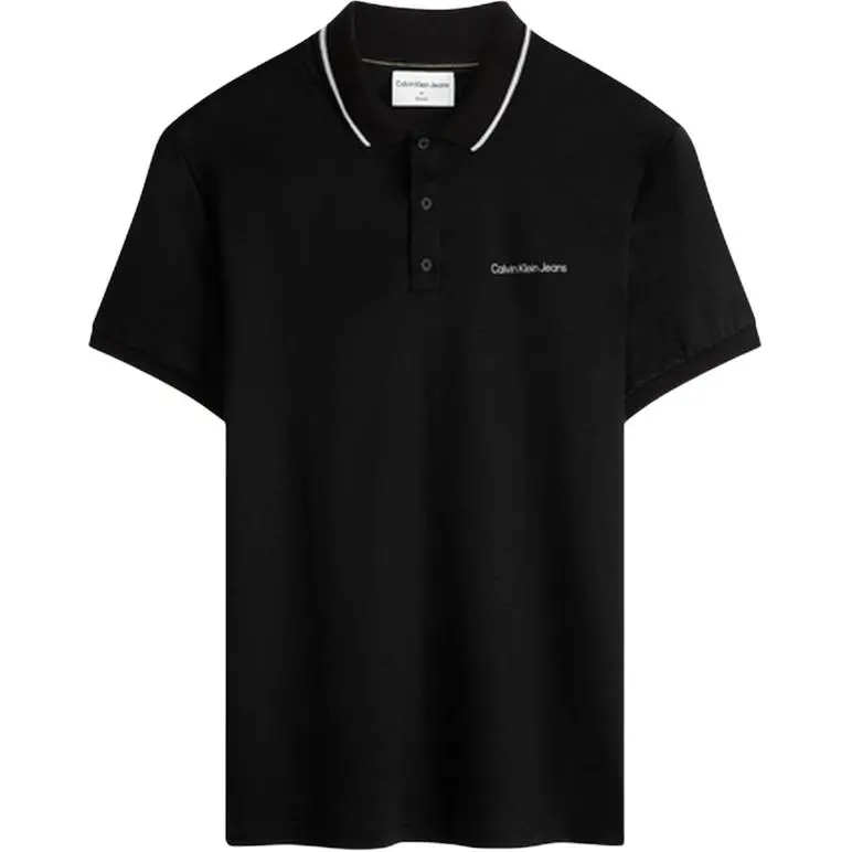 CALVIN KLEIN Polo Shirt Men's Space Black