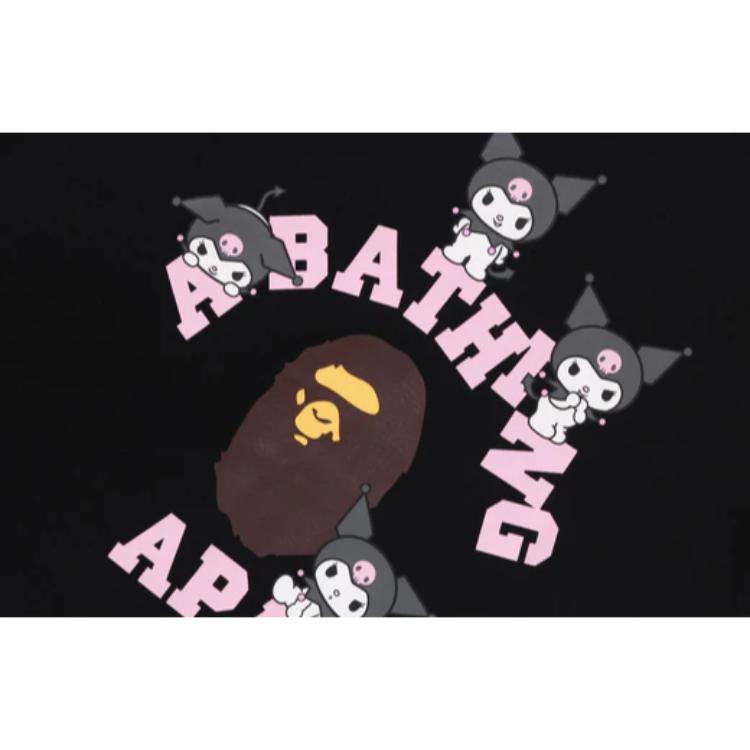 Женская футболка A BATHING APE A BATHING APE × Sanrio/ SS26T (черная) — фото 6