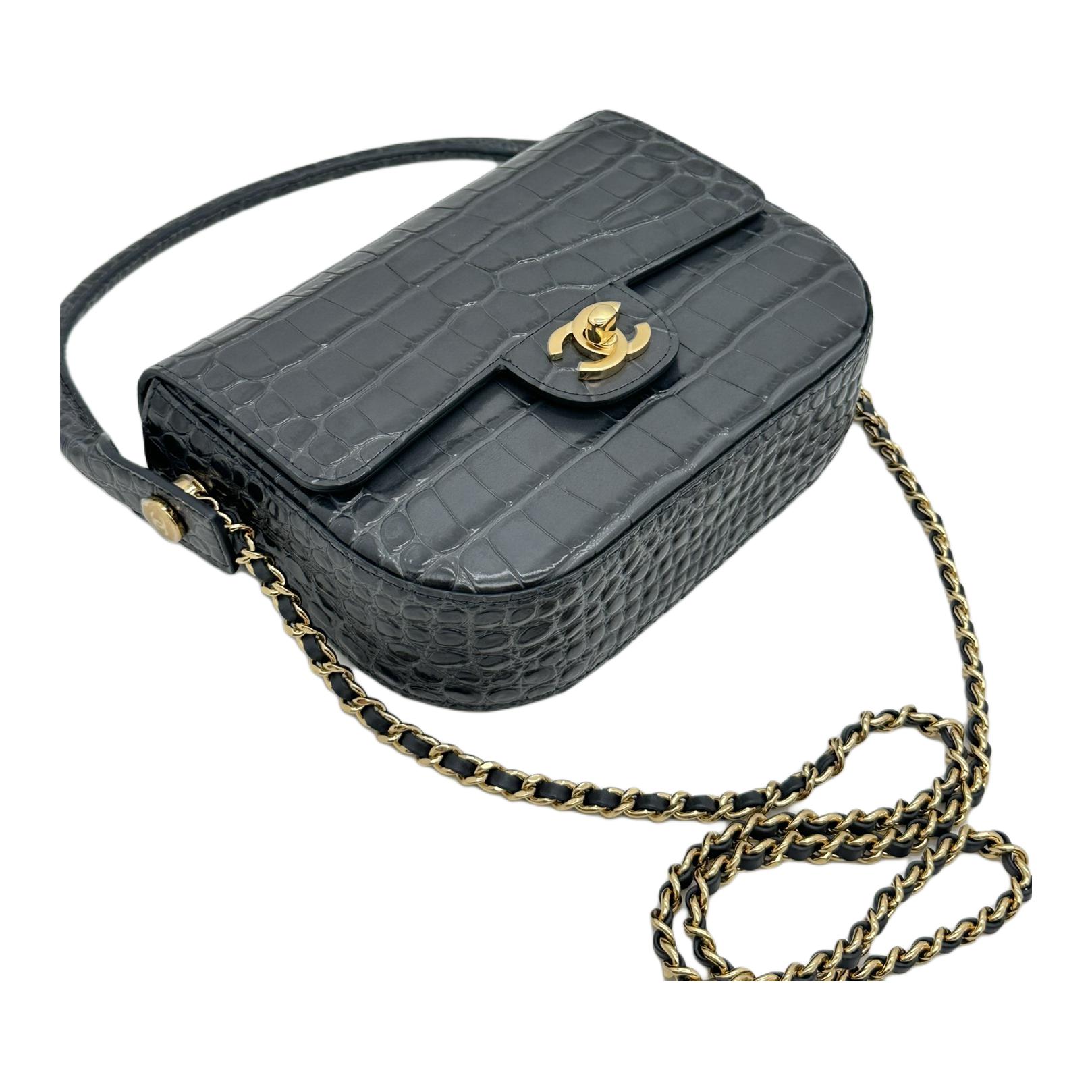 Женская сумка Chanel (темно-синяя) — фото 3