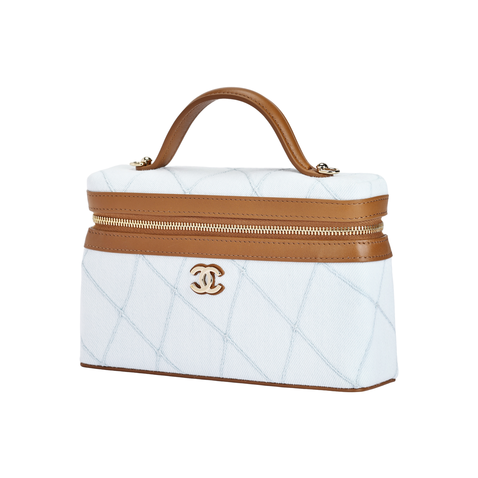 Женская сумка Chanel 26M coco-Beach C Logo (светло-синяя) — фото 2