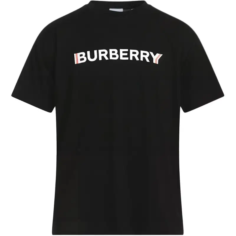 Burberry T Shirts Men's Black Crew Neck Moderate
