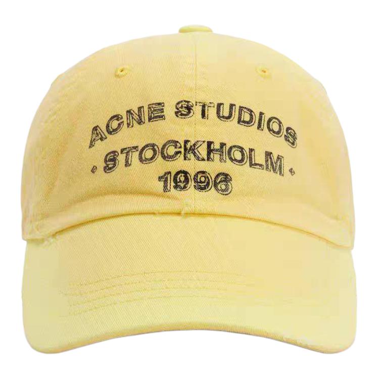 Кепка Acne Studios Graphic Cotton (унисекс, желтая)