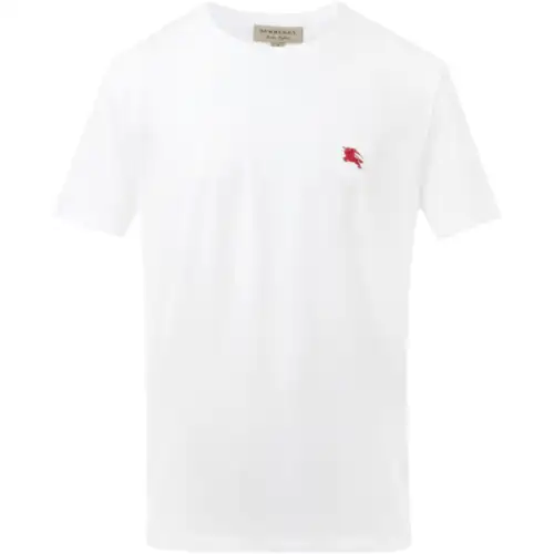 Burberry T Shirts Men's White Crew Neck Moderate