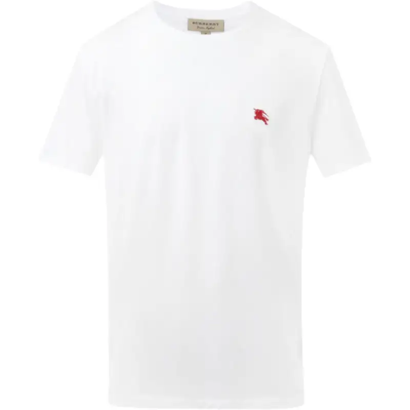 Burberry T Shirts Men's White Crew Neck Moderate