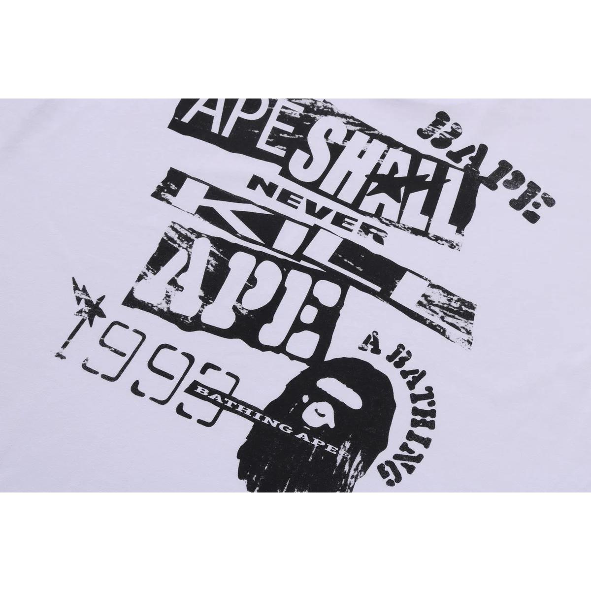 Мужская футболка A BATHING APE A BATHING APE FW24 T (белая) — фото 10