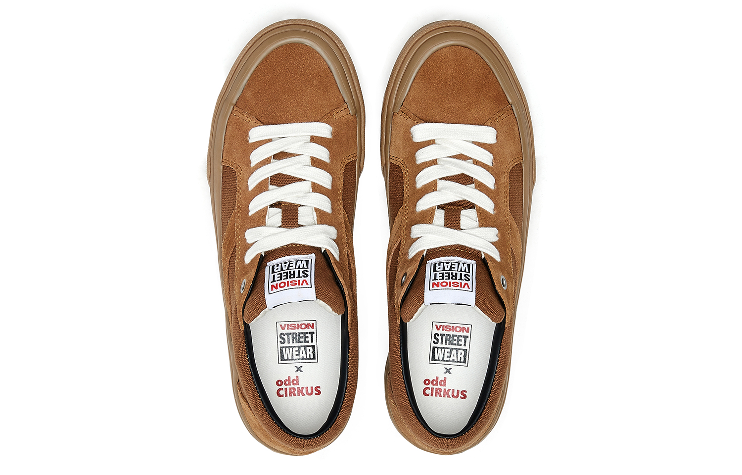 Vision Street Wear x ODDCIRKUS Astley Pro Collaboration Low top Skateboard Shoes Unisex Caramel