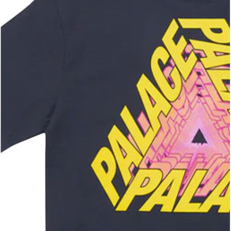 Футболка Palace Logo (черная) — Темно-синий — фото 4