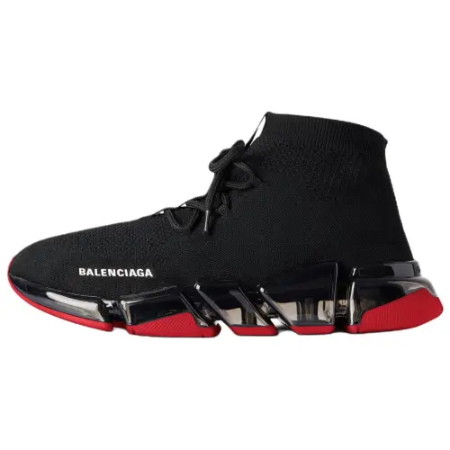 Balenciaga Speed 2.0 High top Casual Shoes Men's Black Red