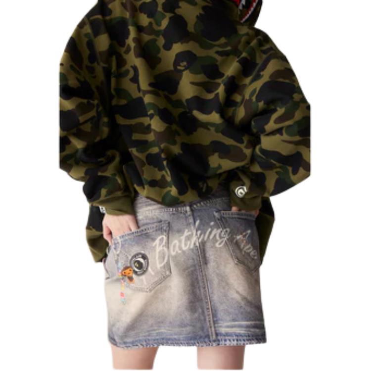Женская юбка A BATHING APE SS26 (синяя) — фото 4