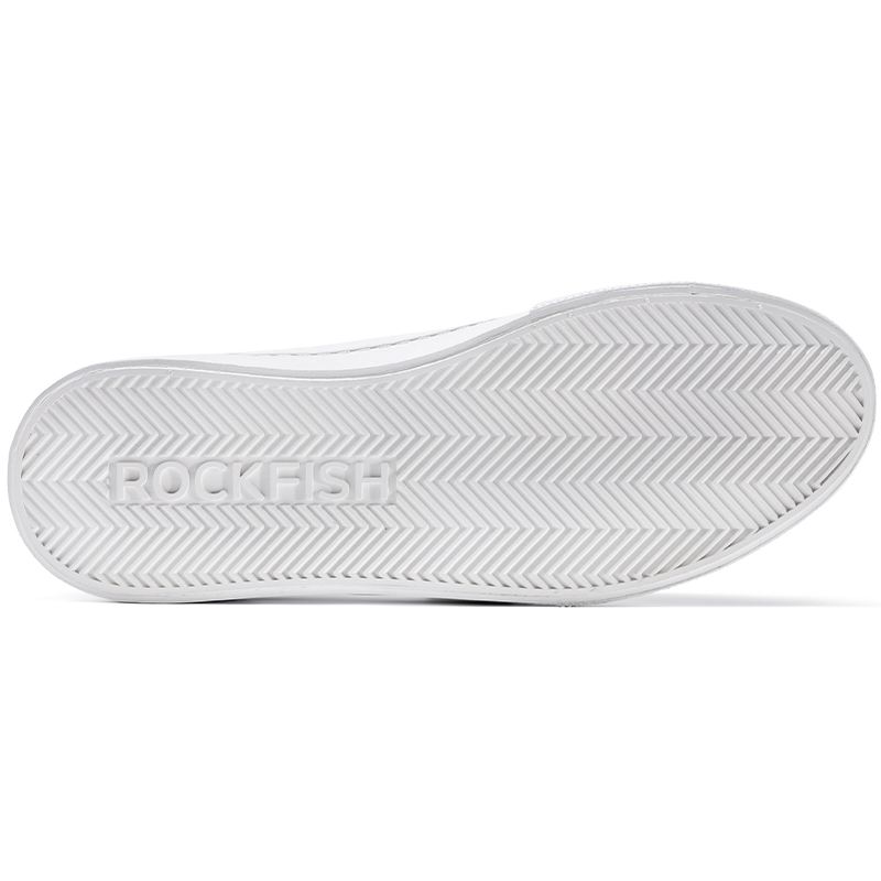 Rockfish 775 Cloud Feel White Sneakers Microfiber Leather Coverage Slip Resistant Lightweight Breathable Low top