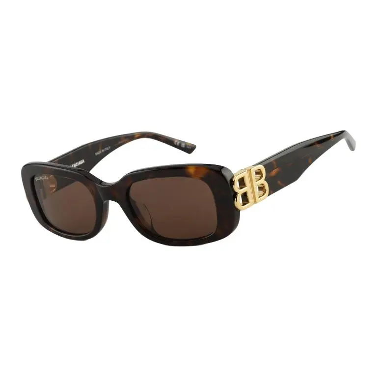 Balenciaga Irregular Shape Sunglasses Women's Tortoiseshell