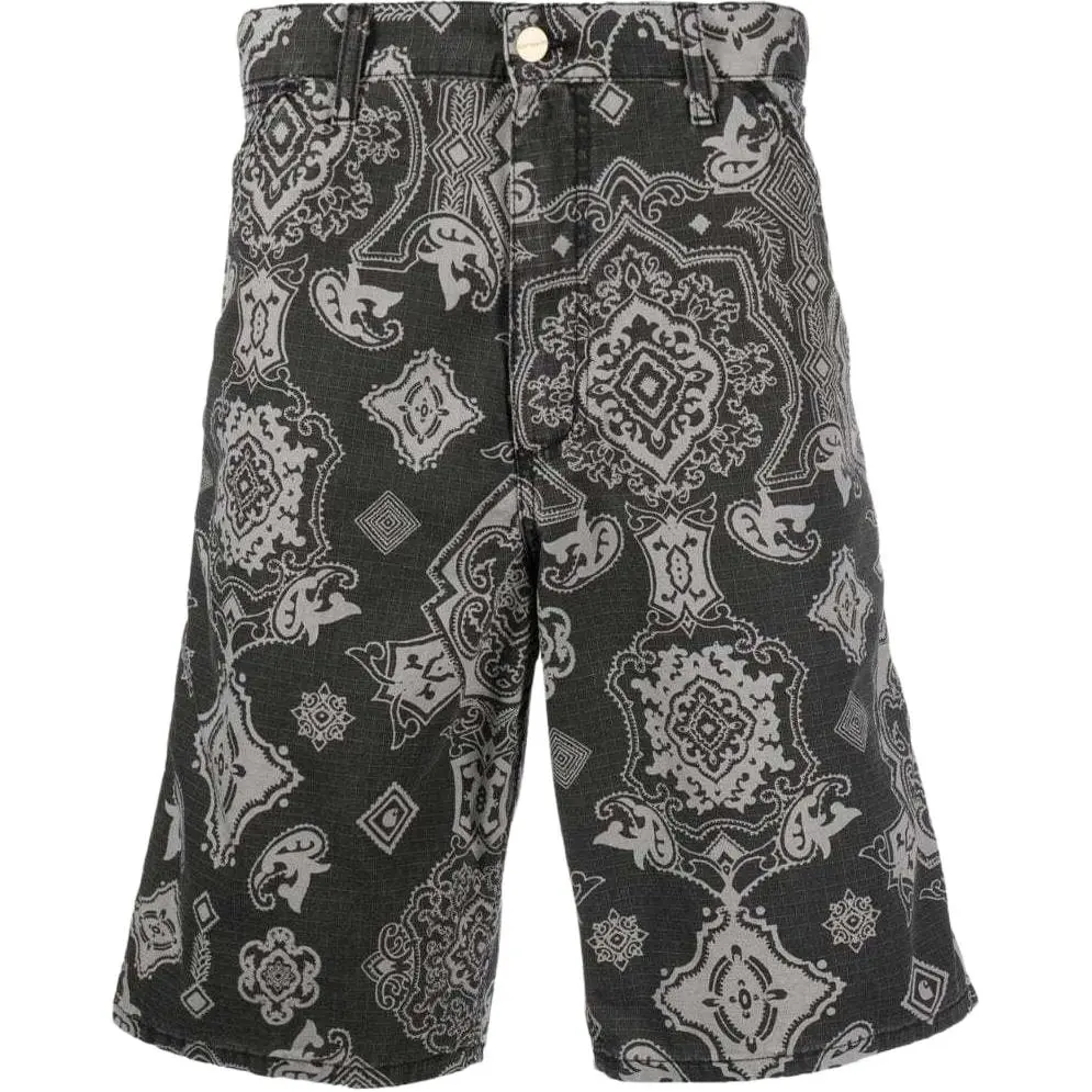 Carhartt WIP Casual Shorts Men's Black Moderate Straight Fit Pants