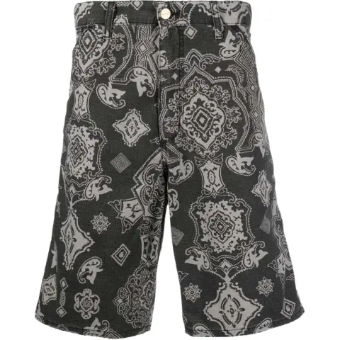 Carhartt WIP Casual Shorts Men's Black Moderate Straight Fit Pants