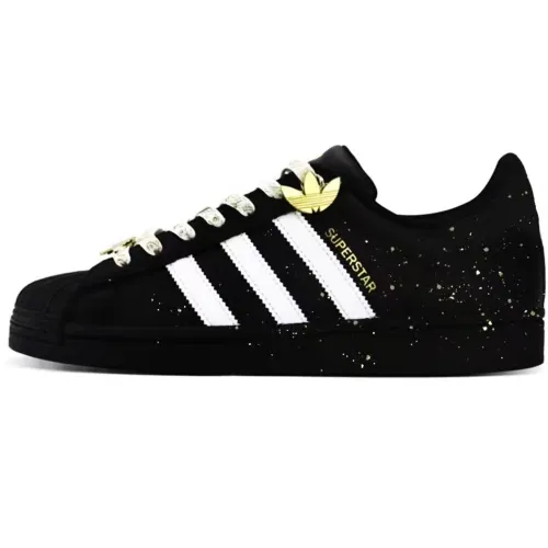 Adidas Originals SUPERSTAR Ink Splatter Minimalist Fashion Slip Resistant Abrasion Resistant