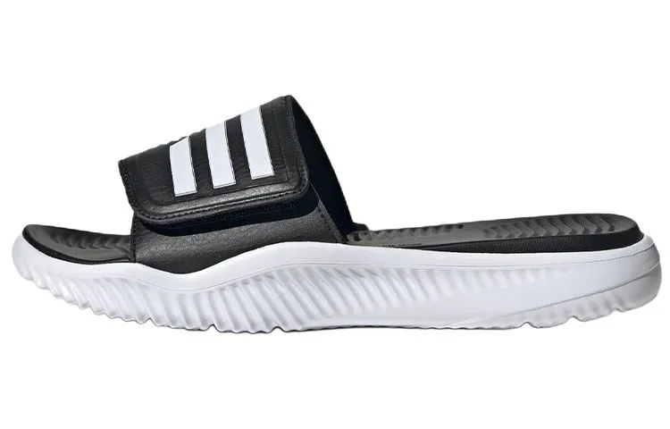 Adidas AlphaBounce Abrasion Resistant Slide Slippers Unisex Black White