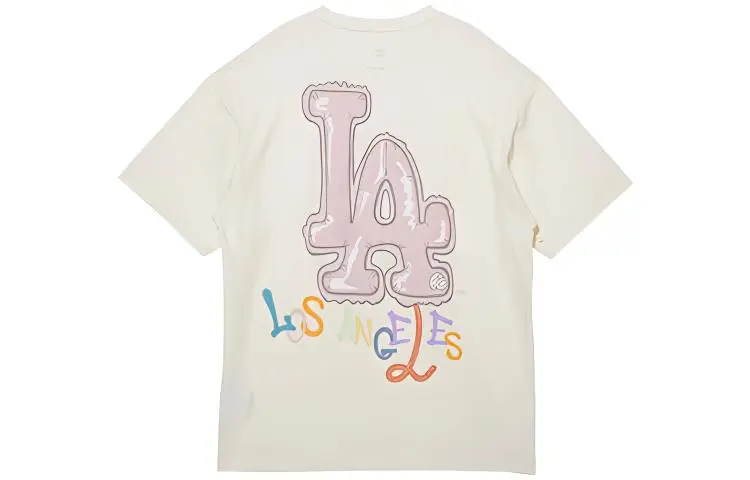 New Era T Shirt Couple, Trendy And Versatile Unisex Ivory White