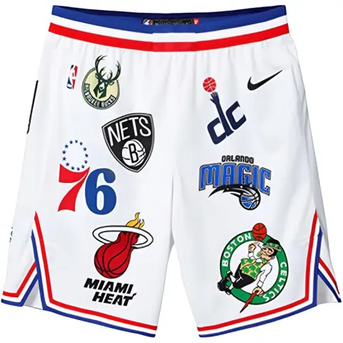 Supreme x Nike NBA Teams Authentic Short Black Basketball Shorts Unisex White