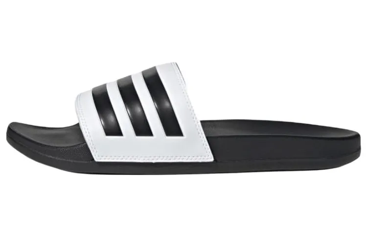 Adidas Adilette Comfort Slip Resistant Slide Slippers Unisex Black White
