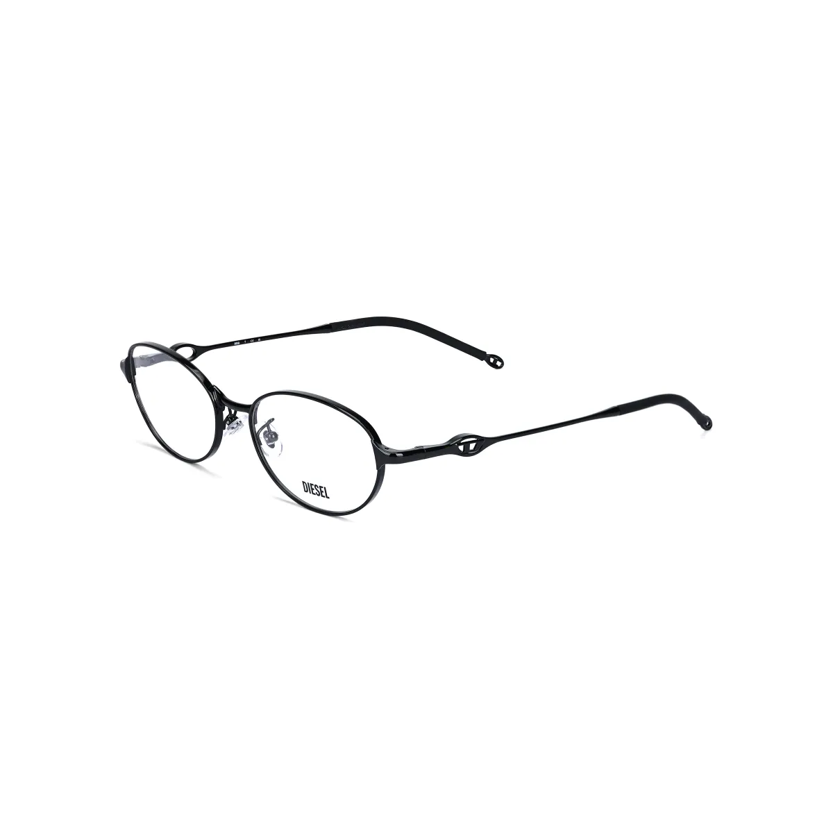 DIESEL Oval Eyeglass Frames Unisex Black