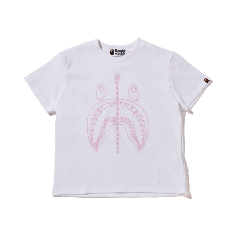 Женская футболка A BATHING APE SS26 Logo (белая)