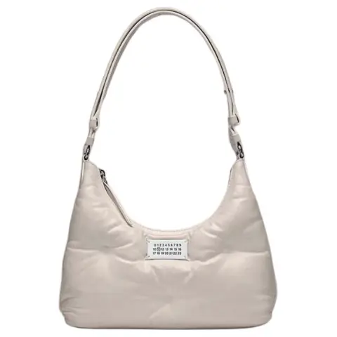 Maison Margiela Full Grain Nappa Leather Shoulder Bag Small Women's Beige Gray
