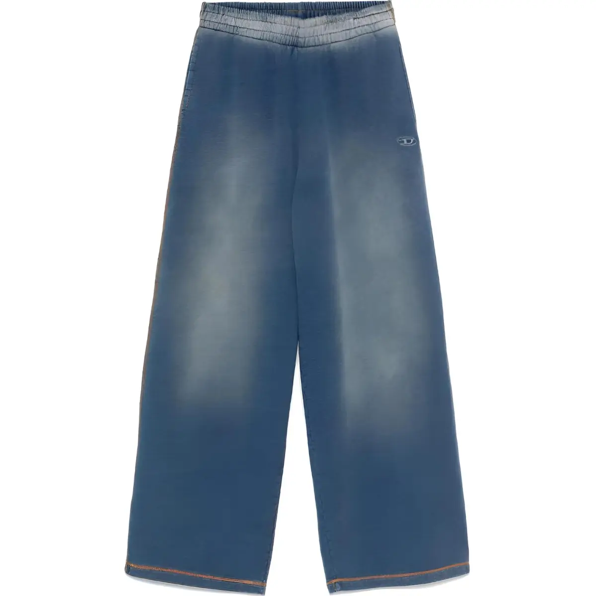 DIESEL Logo Embroidered Wide Leg Sweatpants