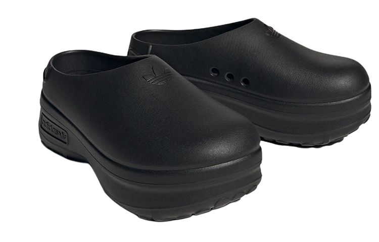 Adidas Originals AdiFOM Stan Smith Mule Rubber Sole Abrasion Resistant Chef Shoes Women's Black