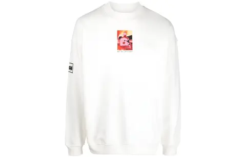 DIESEL Sweatshirts Men's White Crew Neck Moderate Straight Fit