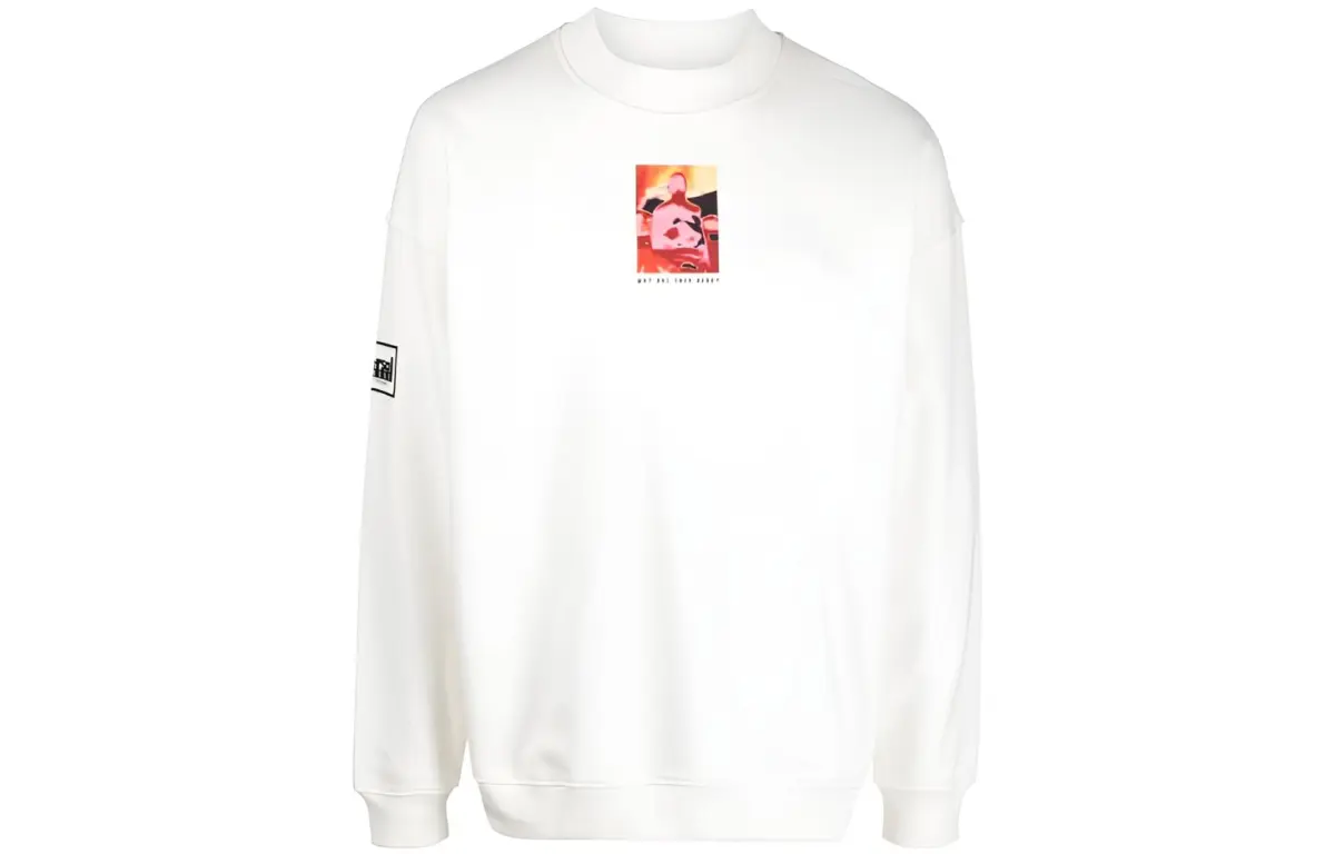 DIESEL Sweatshirts Men's White Crew Neck Moderate Straight Fit