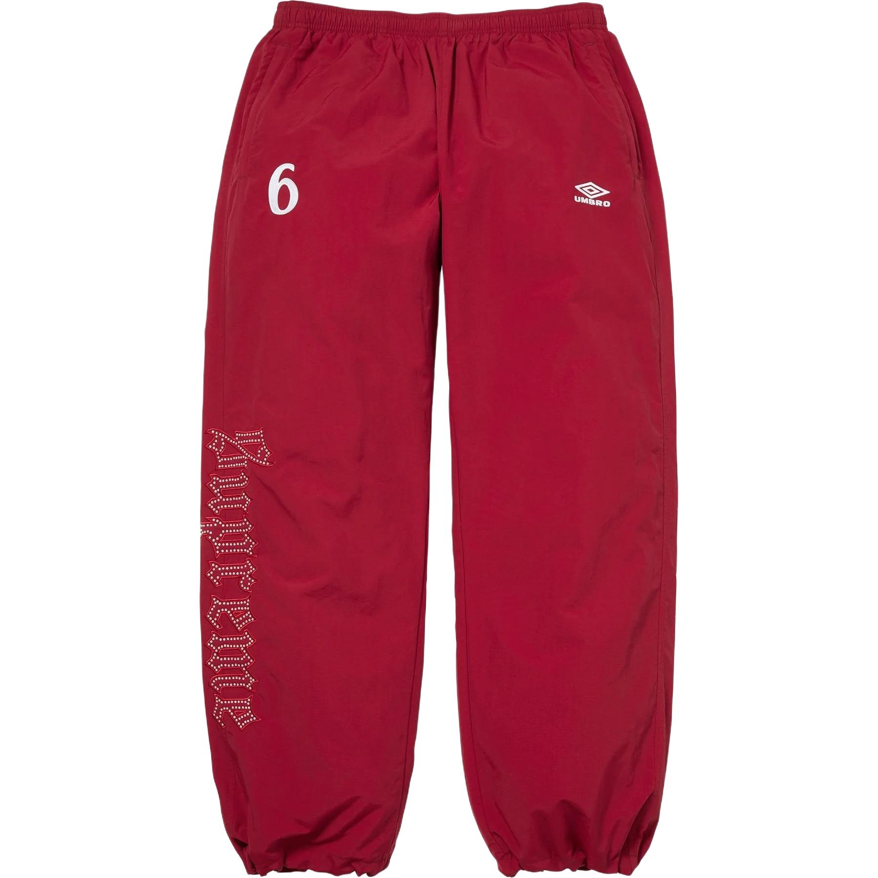 Штаны Supreme × Umbro SS26 Week17 Rhinestone Track Pant (серые)